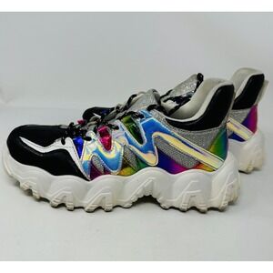 Cape Robbin Multi Color Lace Up Low Top Super Platform Athleisure Sneaker Sz 9